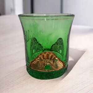 Antique 1918 U.S. Glass Colorado Lacy Medallion Souvenir Tumbler